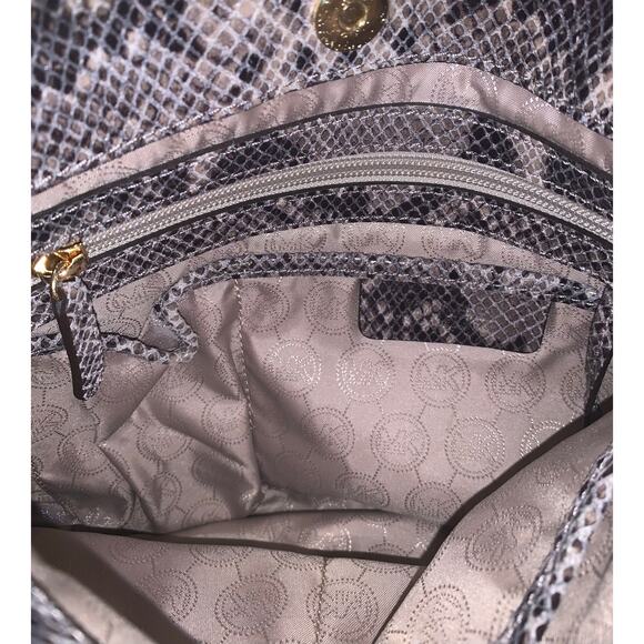 Michael Kors Jet Set Python Chain Convertible Satchel - Picture 7 of 8